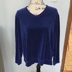 Bechamel Deep Blue Velvet Sweater